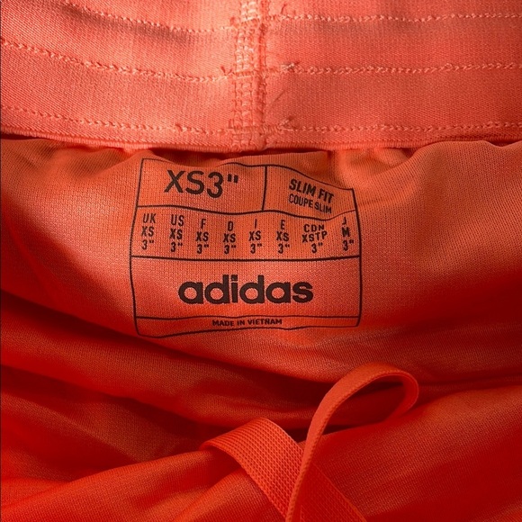 NEW Adidas Salmon Athletic Shorts Lightweight Elastic Waist - Picture 2 of 8